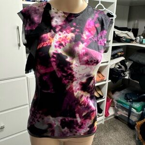 Karen Millen, Size S, Outer: 94% Silk, 6% Elastane, Trim: 100% Viscose